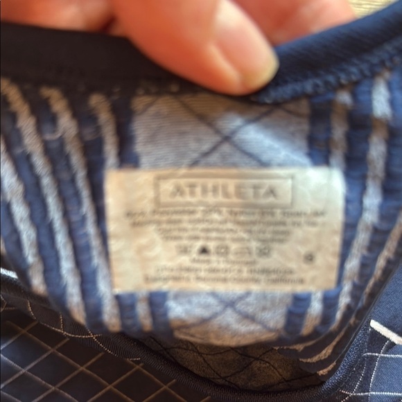 Athleta Navy Geometric Tank Top - Picture 2 of 4
